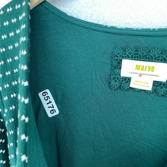 Maeve Green and White Mini Dress - Picture 14 of 15